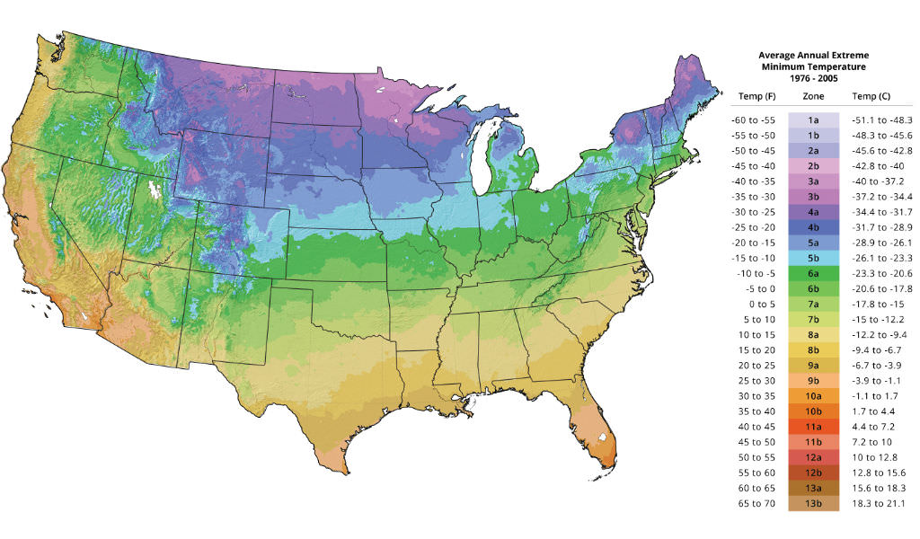 USDA Hardiness Zones World of Flowering Plants